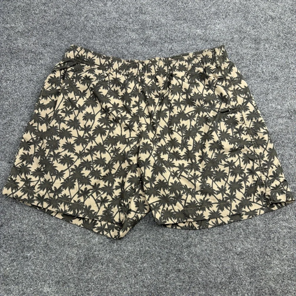 TOMAS MAIER x UNIQLO 'Small Palms' Men's Designer Swim Trunks‎ Shorts L Brown